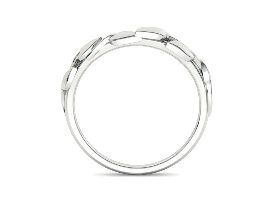 Floral  Wedding band Leaves gold ring 3dmodel 3D print model_27