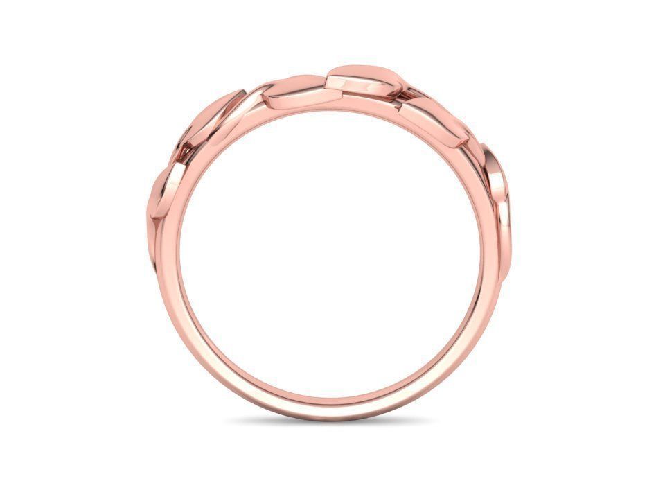 Floral  Wedding band Leaves gold ring 3dmodel 3D print model_25