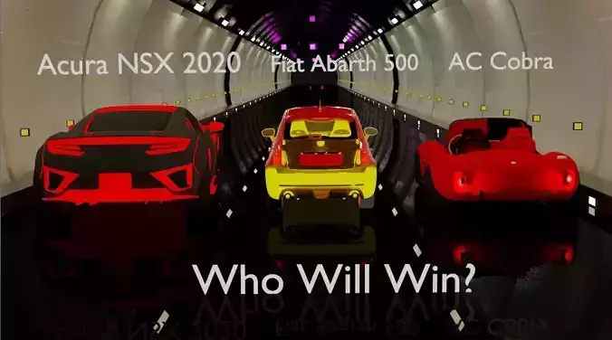 car drag race 3D model