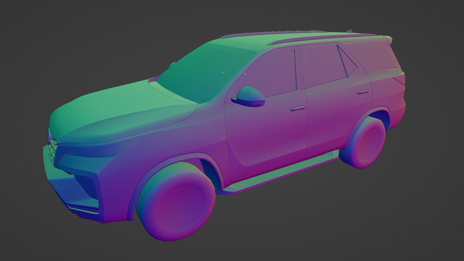 Toyota Fortuner Low poly Low-poly 3D model_22