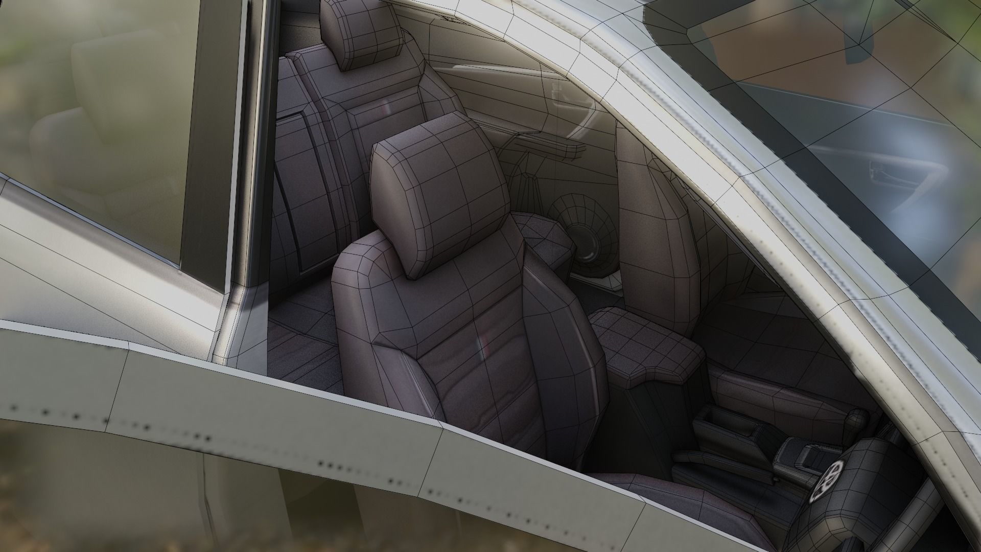 Toyota Fortuner Low poly Low-poly 3D model_13