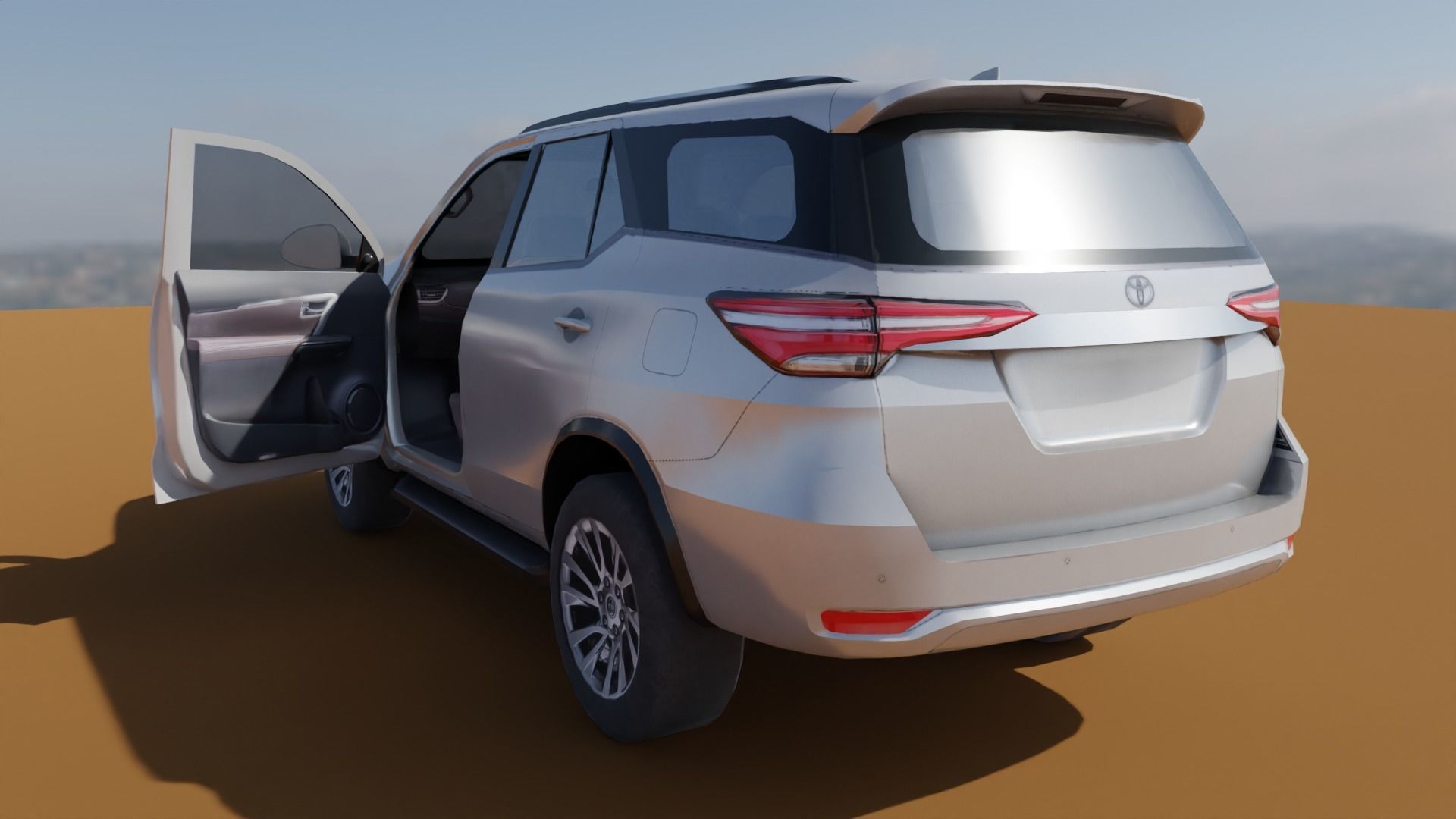 Toyota Fortuner Low poly Low-poly 3D model_2
