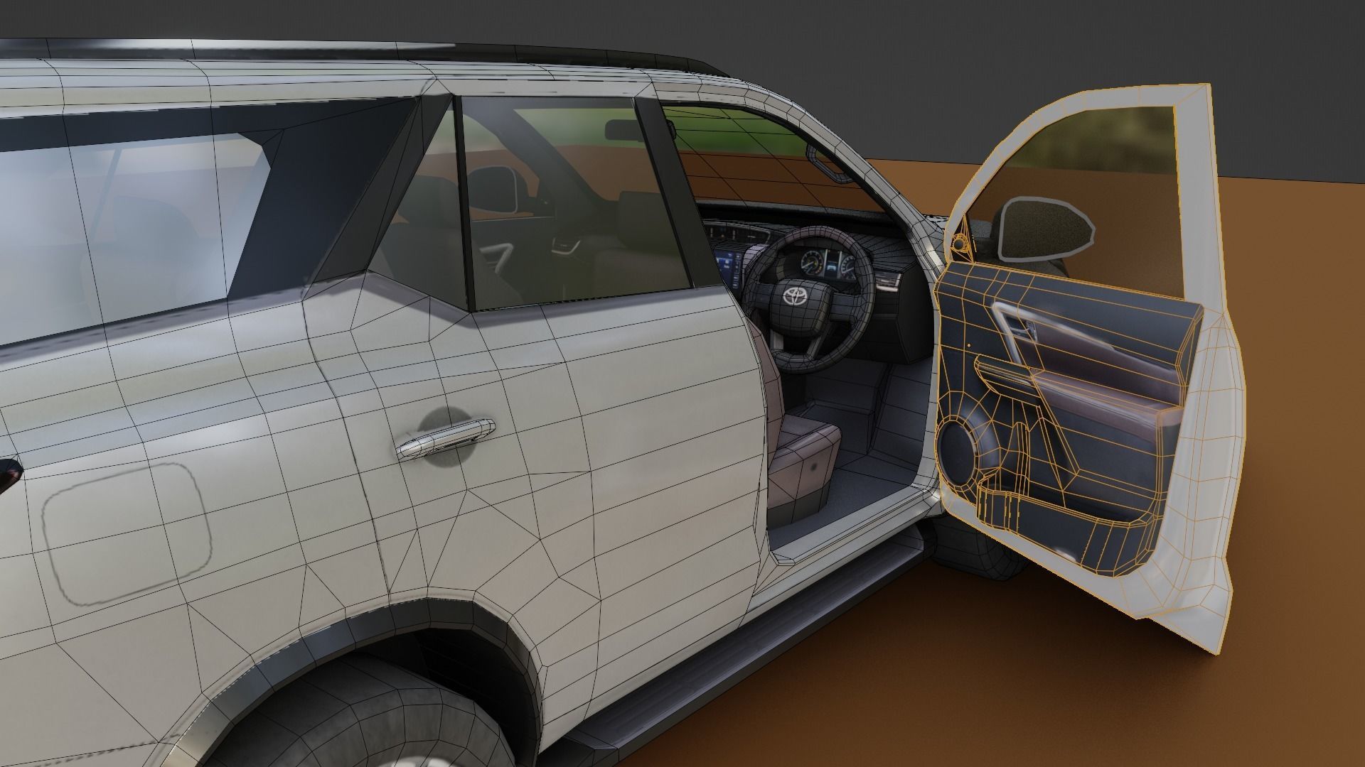 Toyota Fortuner Low poly Low-poly 3D model_8