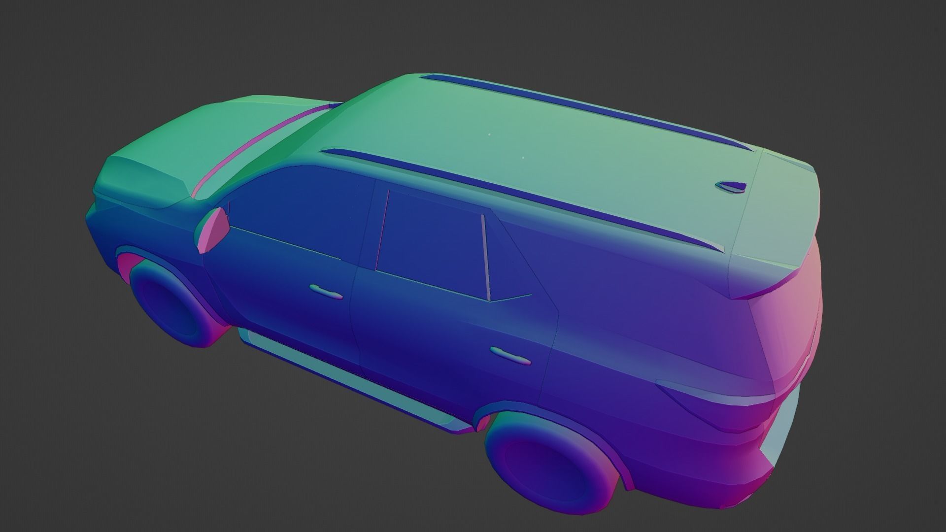 Toyota Fortuner Low poly Low-poly 3D model_21