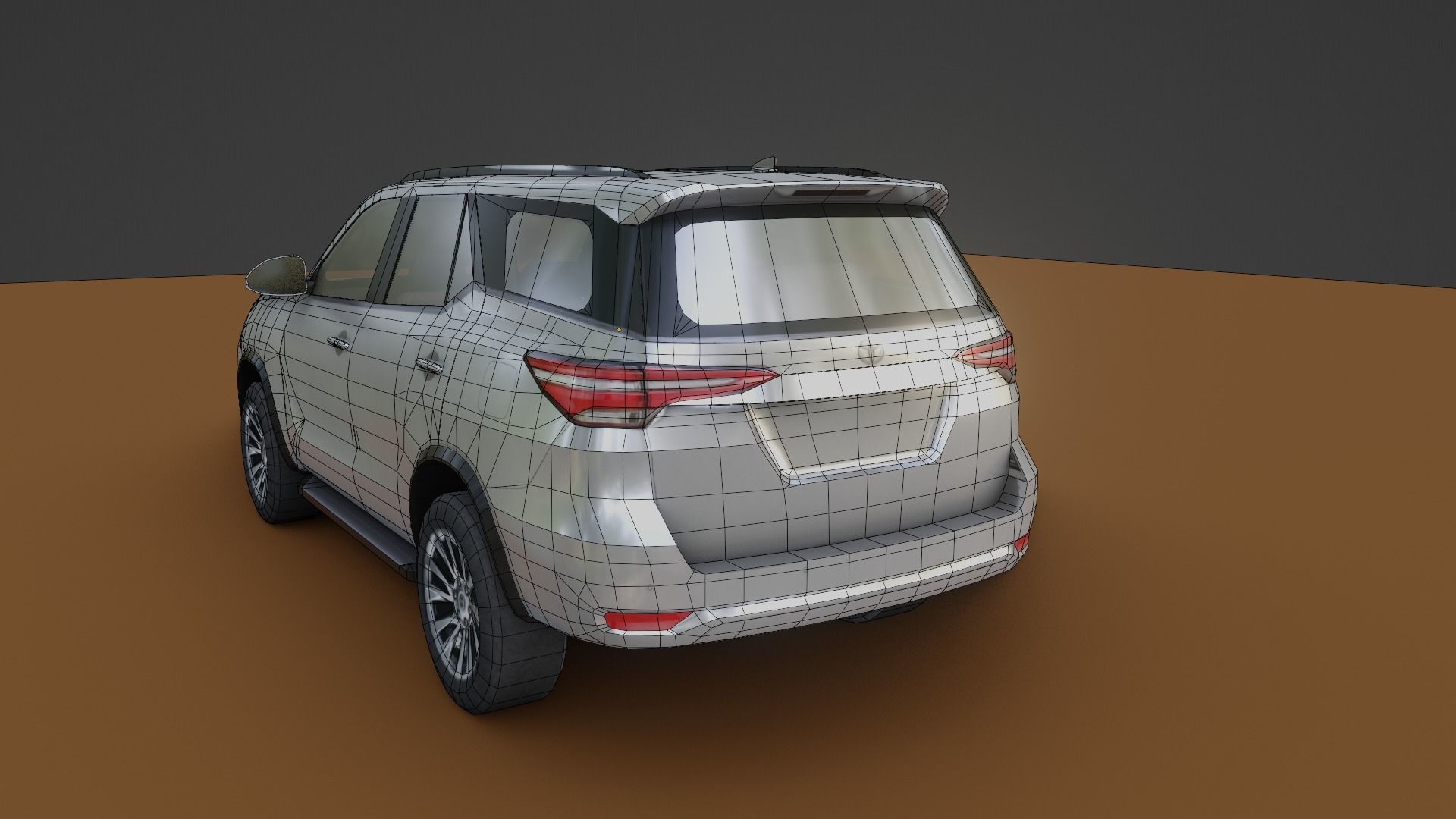 Toyota Fortuner Low poly Low-poly 3D model_11