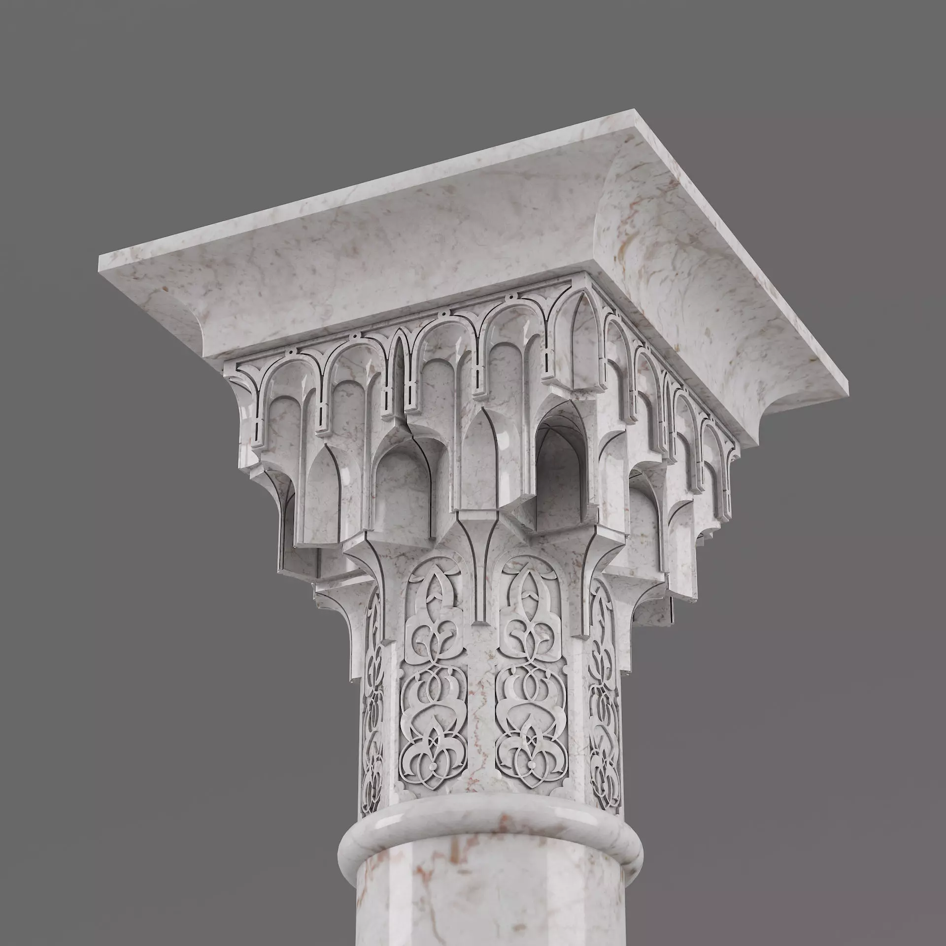 Alhambra Muqarnas Column - Stalactite Pillar - 002 3D model