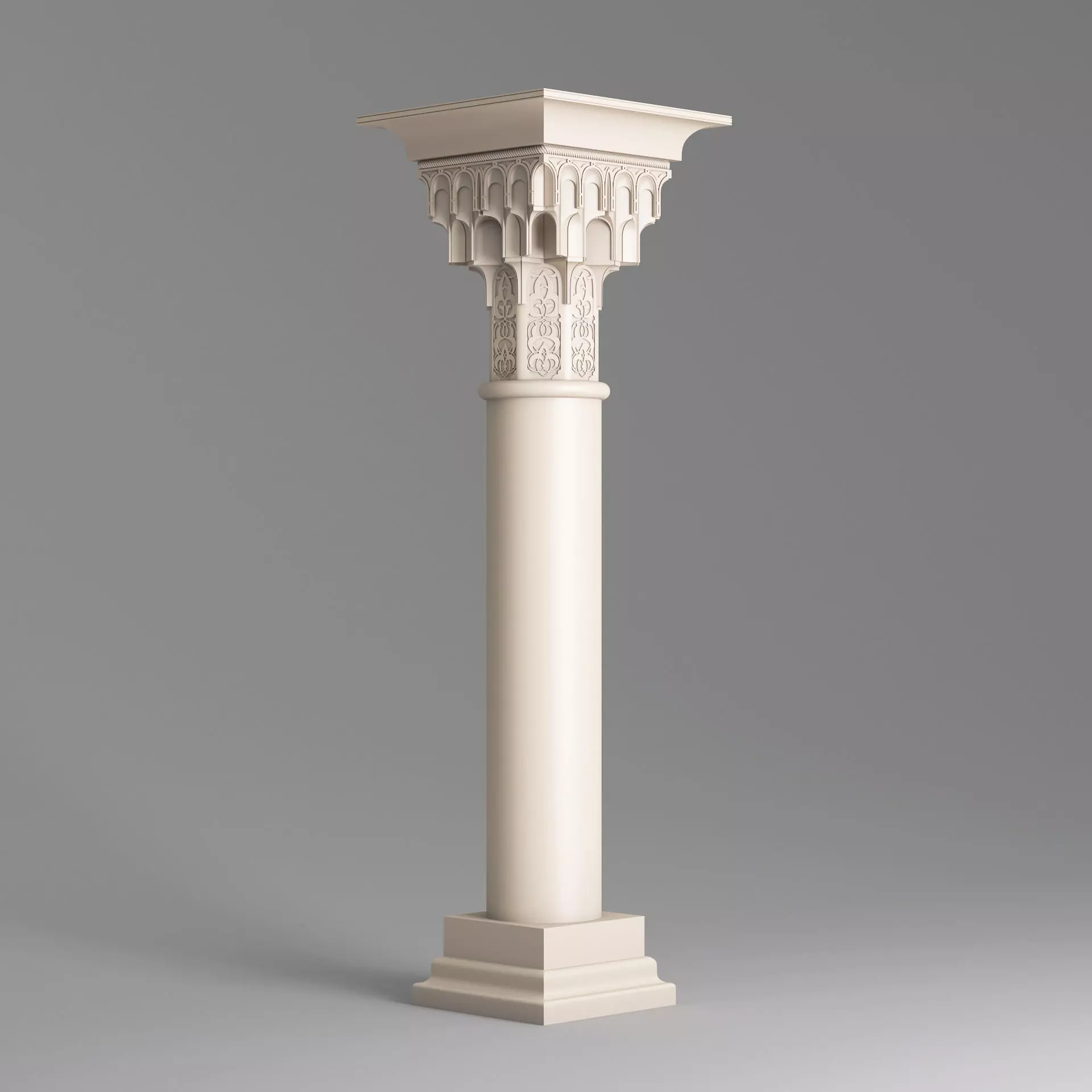 Classic Islamic Muqarnas Column 002 3D model_0