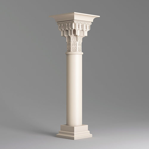 Classic Islamic Muqarnas Column 002 3D model