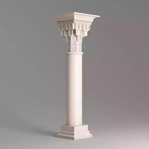 Classic Islamic Muqarnas Column 002 3D model