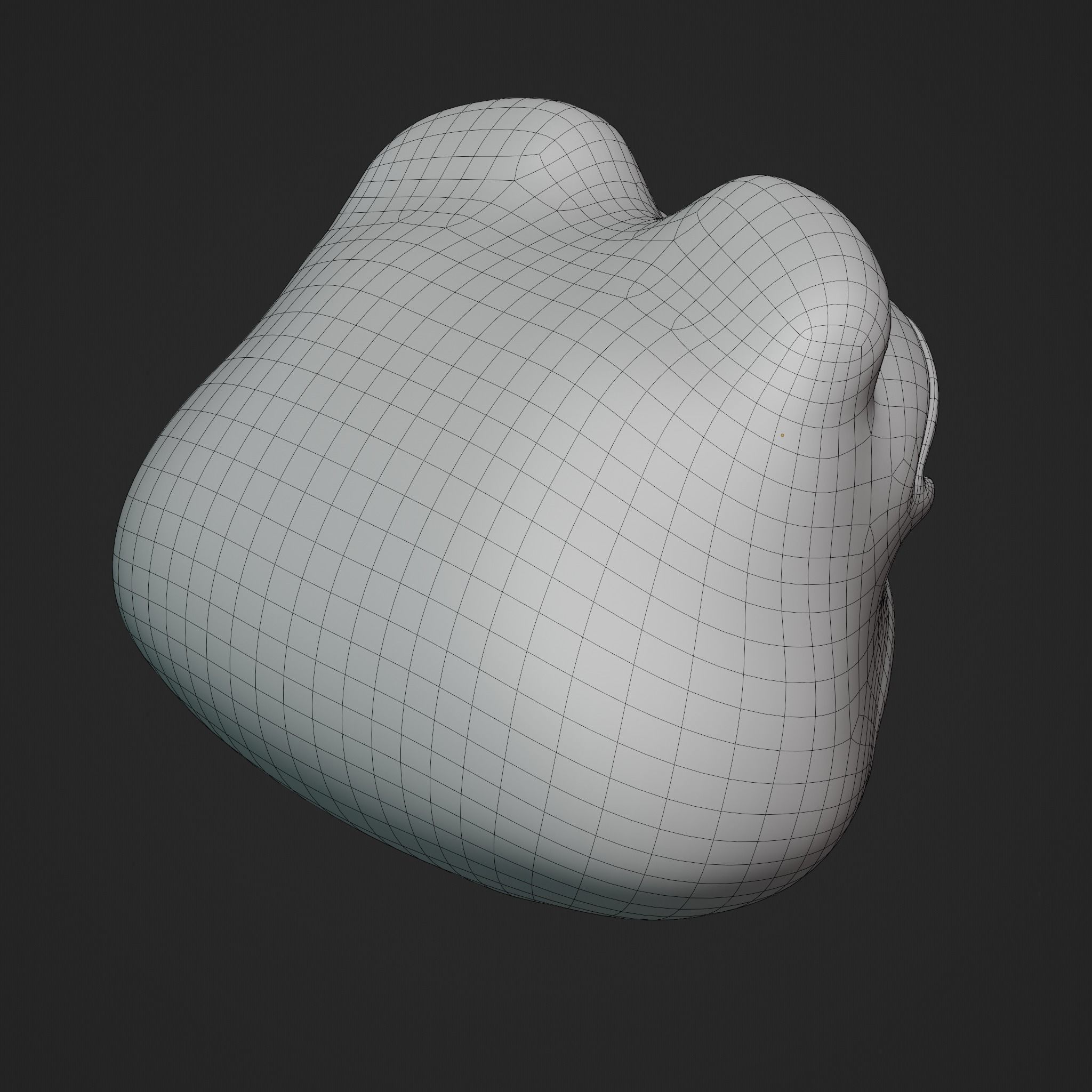 Pepe the Frog - Shocked Pepe Expression Head Model Low-poly 3D model_29