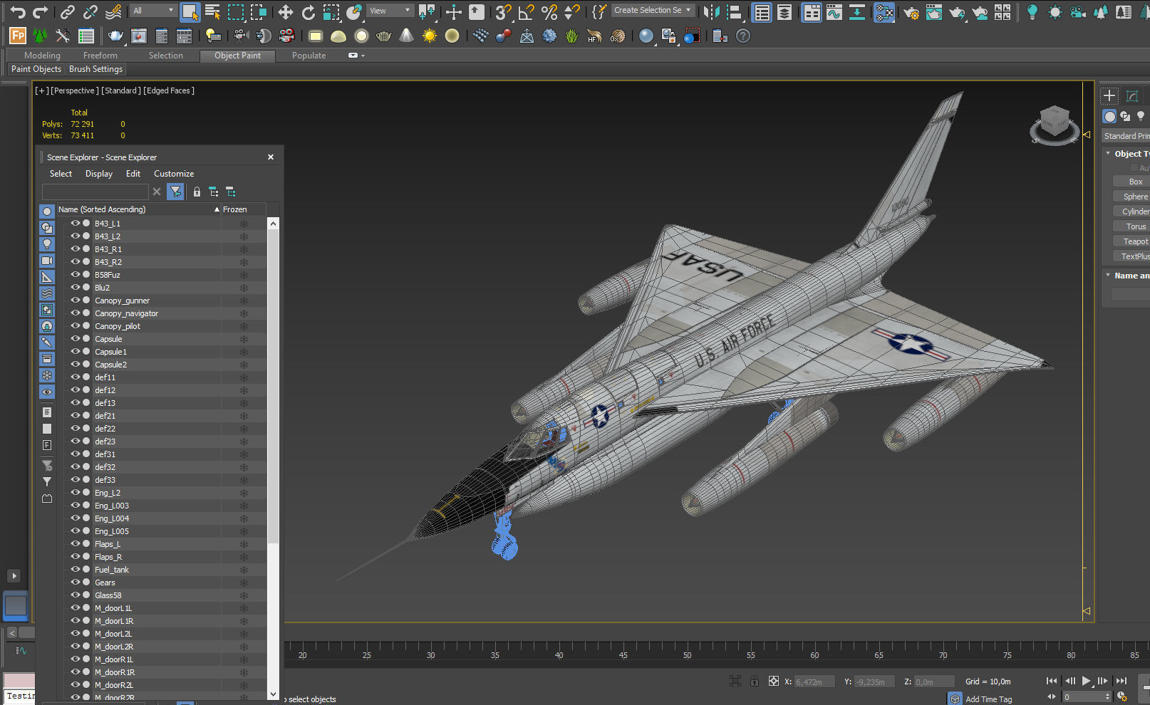B-58 Hustler Nuclear Bomber 3D Model 3D model_19