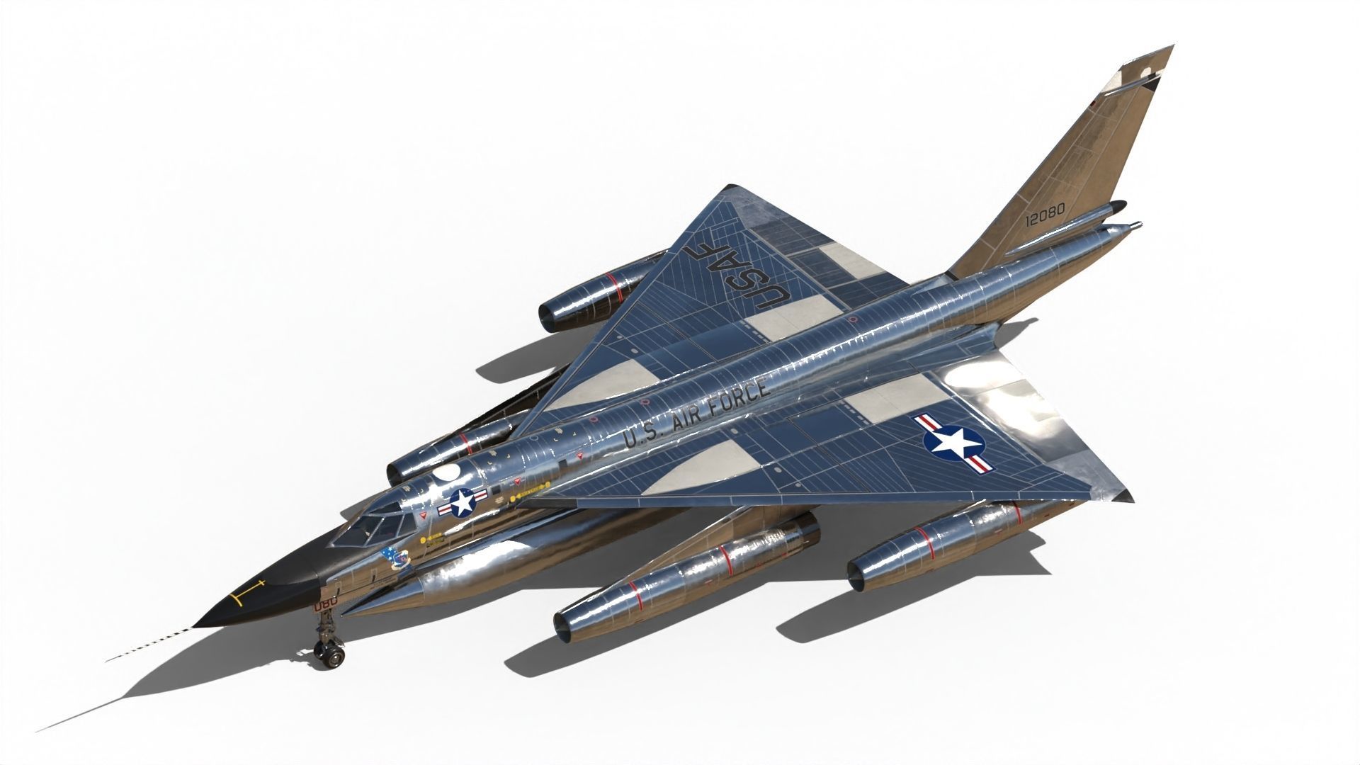 B-58 Hustler Nuclear Bomber 3D Model 3D model_11