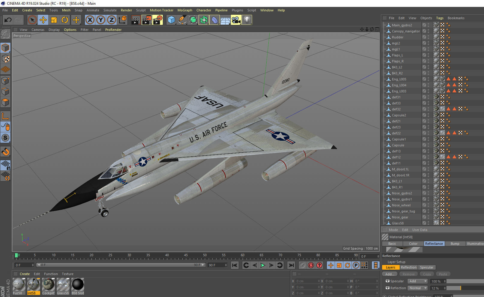 B-58 Hustler Nuclear Bomber 3D Model 3D model_18