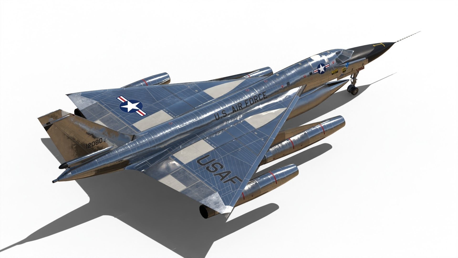 B-58 Hustler Nuclear Bomber 3D Model 3D model_13