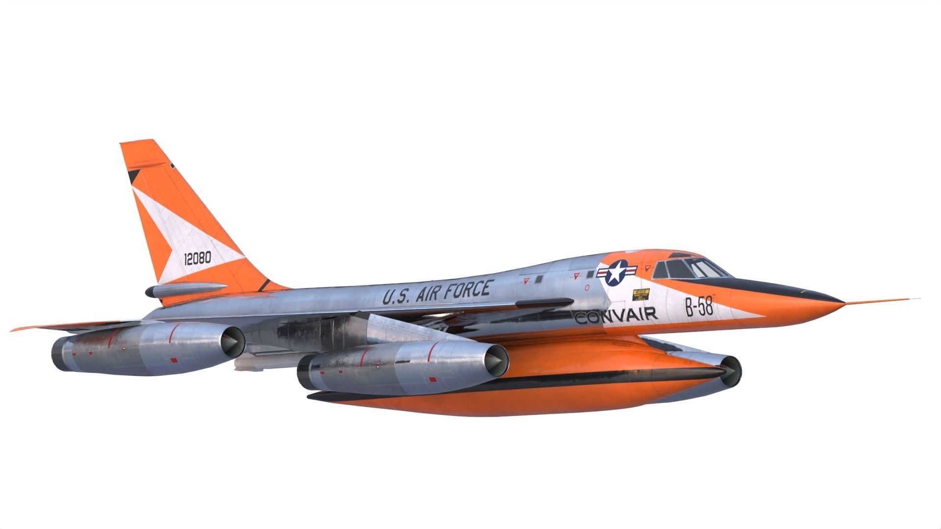B-58 Hustler Nuclear Bomber 3D Model 3D model_2