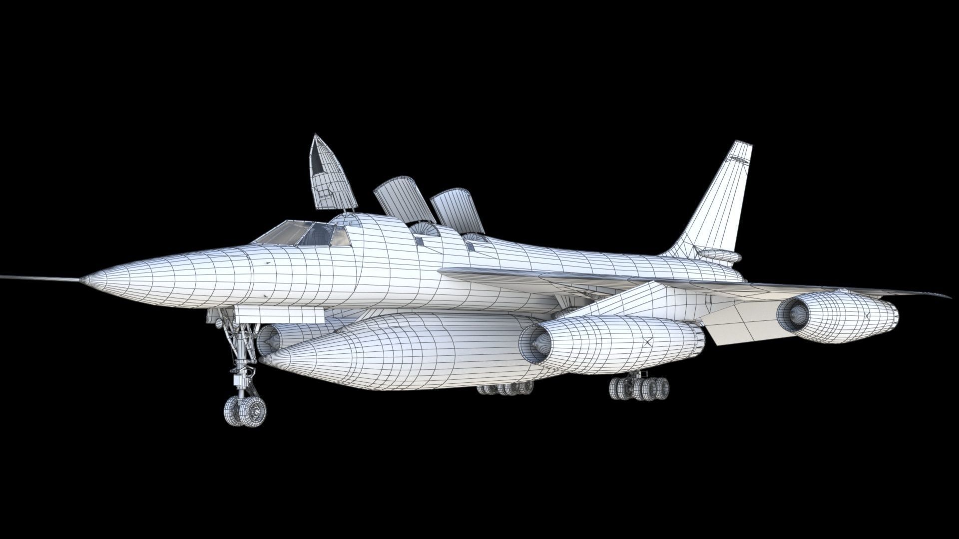 B-58 Hustler Nuclear Bomber 3D Model 3D model_20