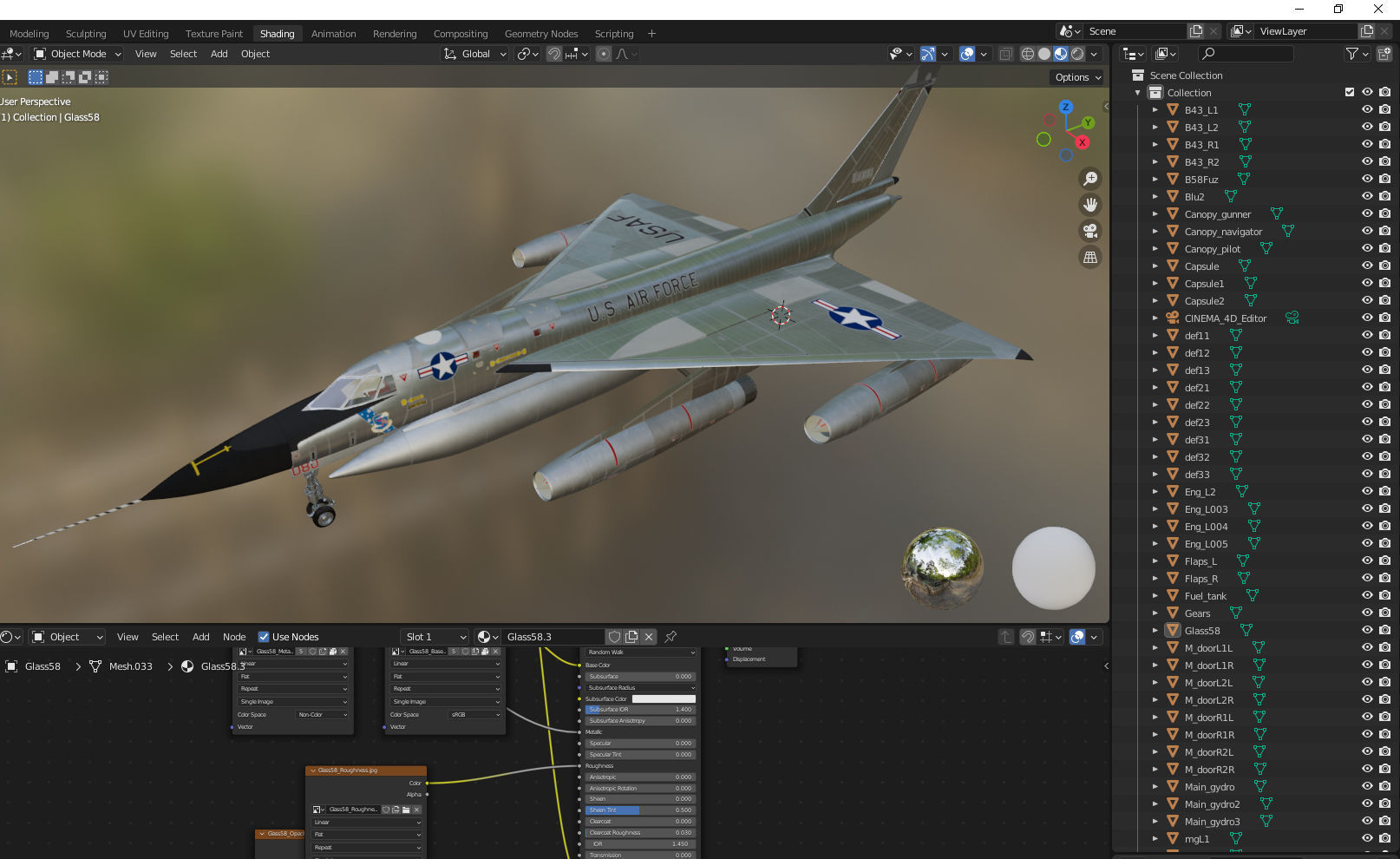 B-58 Hustler Nuclear Bomber 3D Model 3D model_17