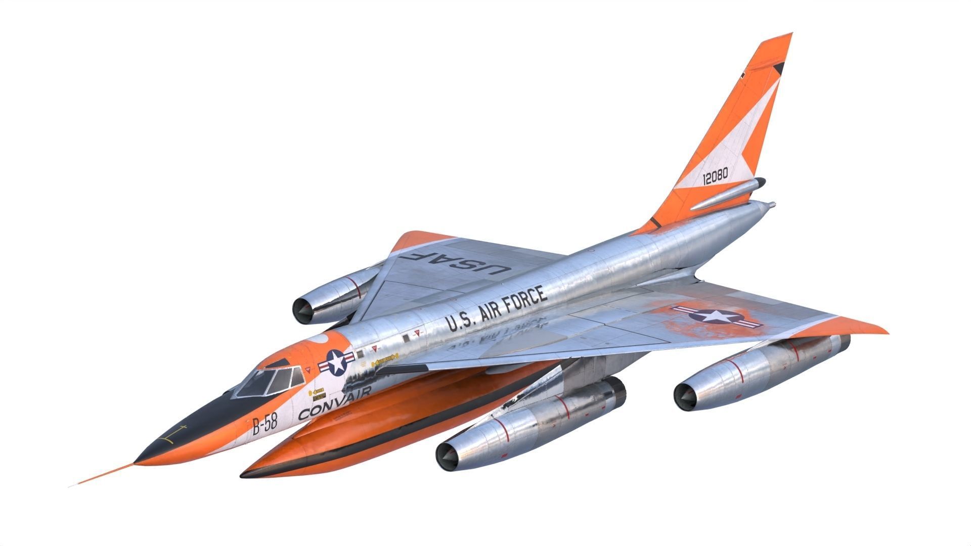 B-58 Hustler Nuclear Bomber 3D Model 3D model_1