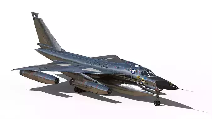 B-58 Hustler Nuclear Bomber 3D Model