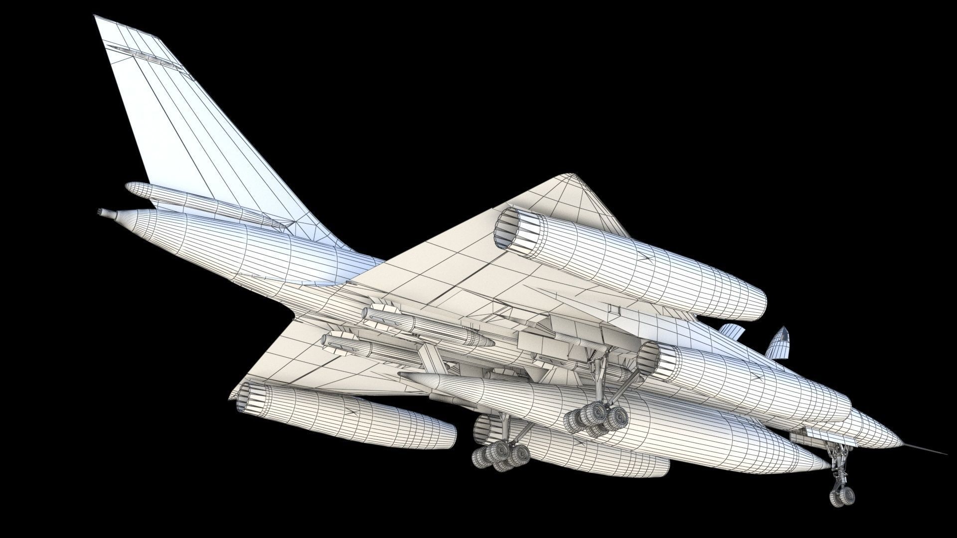 B-58 Hustler Nuclear Bomber 3D Model 3D model_23