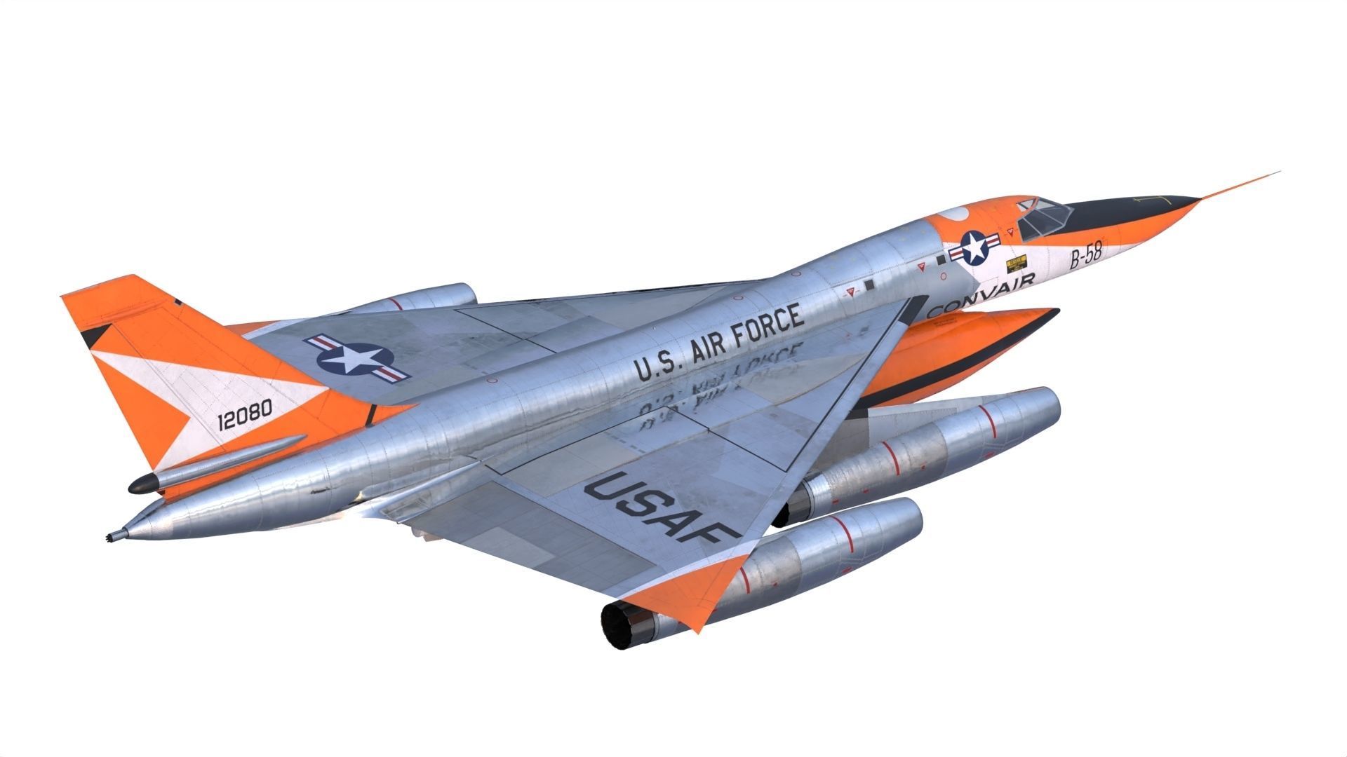 B-58 Hustler Nuclear Bomber 3D Model 3D model_7