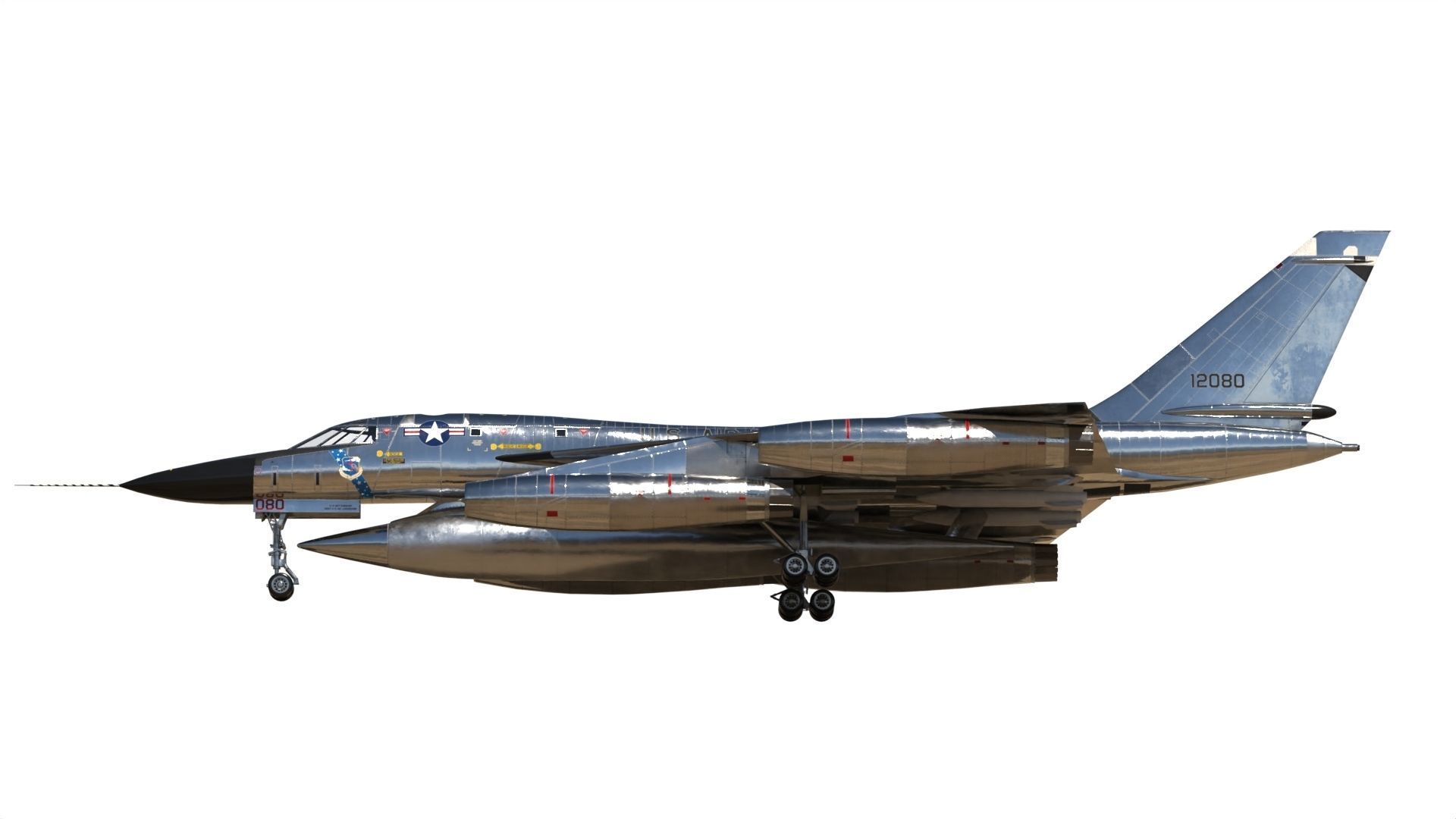 B-58 Hustler Nuclear Bomber 3D Model 3D model_10