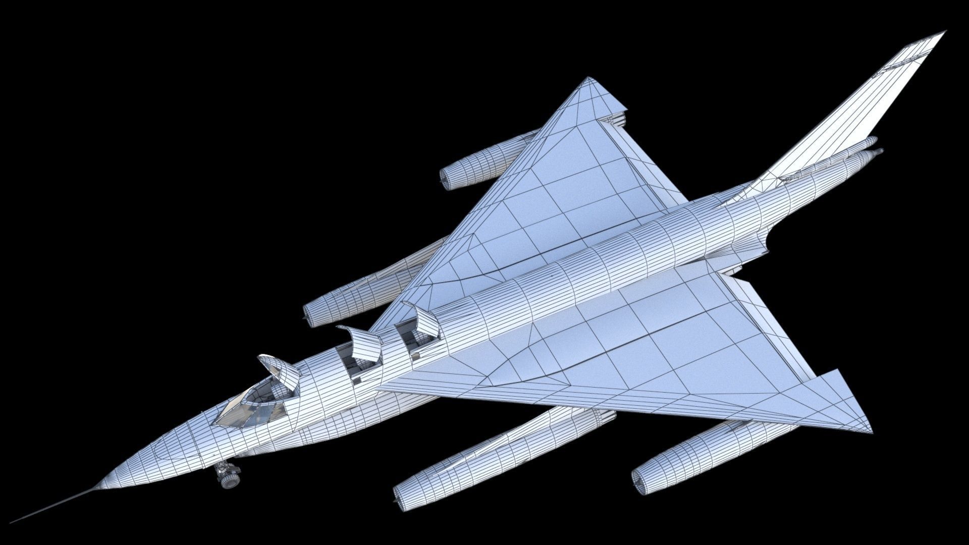 B-58 Hustler Nuclear Bomber 3D Model 3D model_21