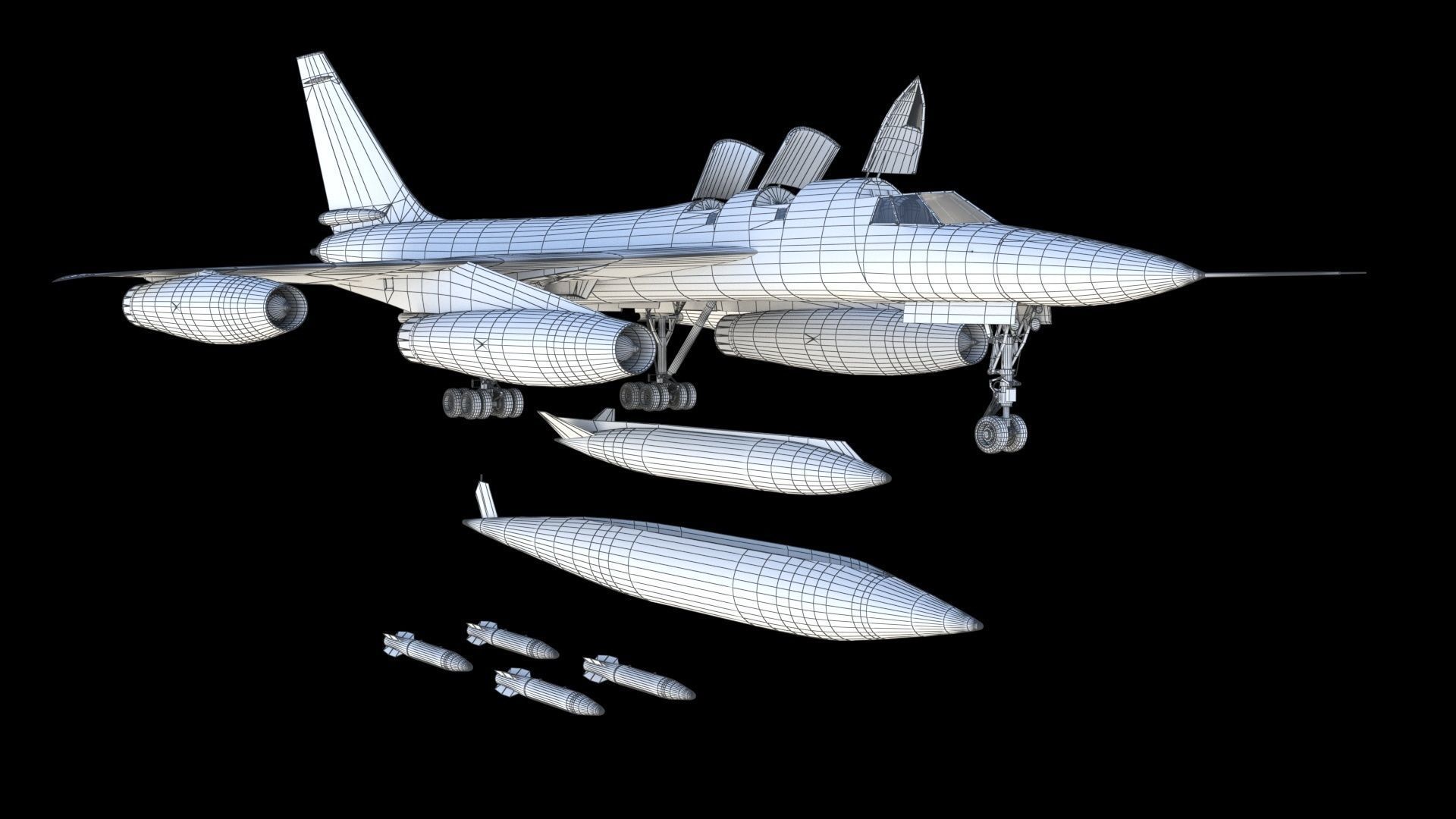 B-58 Hustler Nuclear Bomber 3D Model 3D model_25
