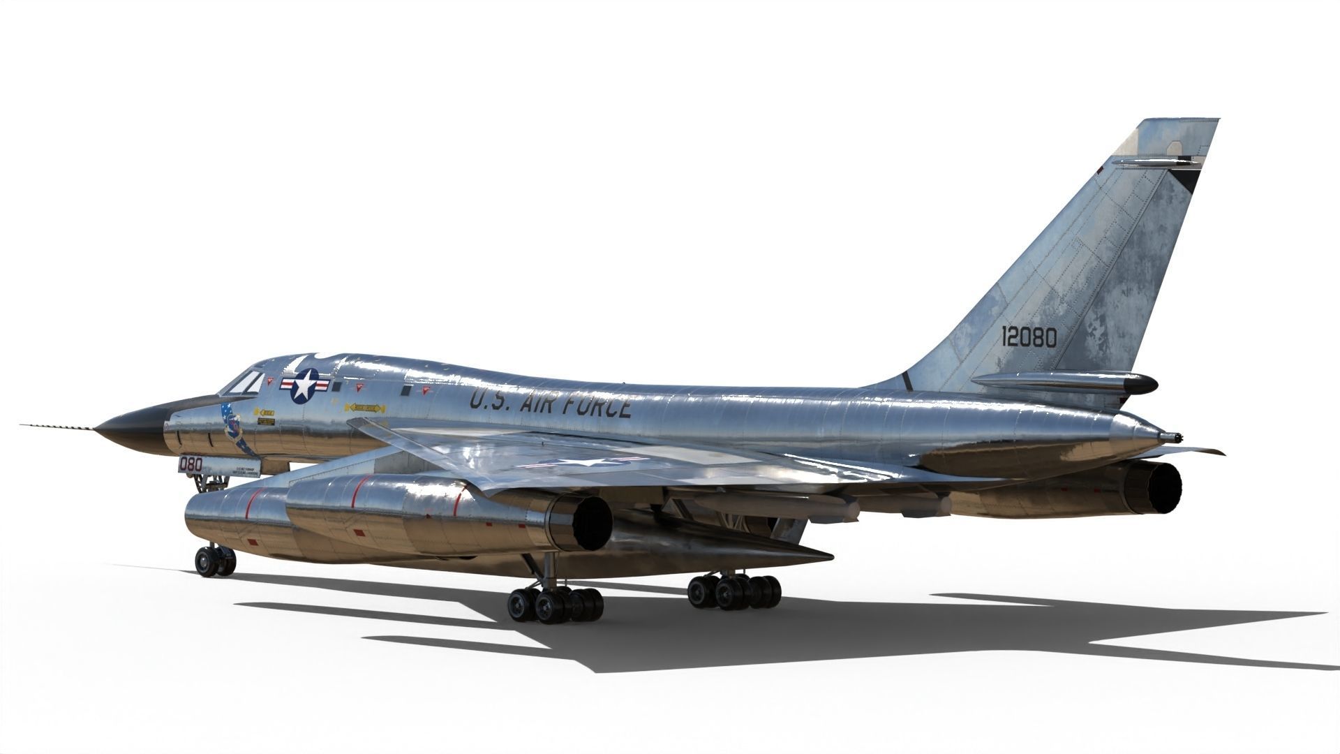 B-58 Hustler Nuclear Bomber 3D Model 3D model_12