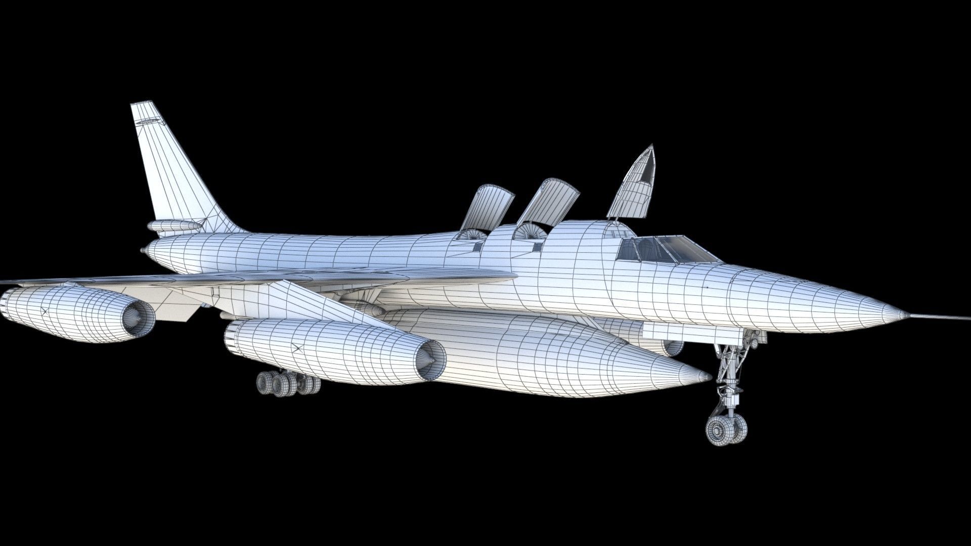 B-58 Hustler Nuclear Bomber 3D Model 3D model_22