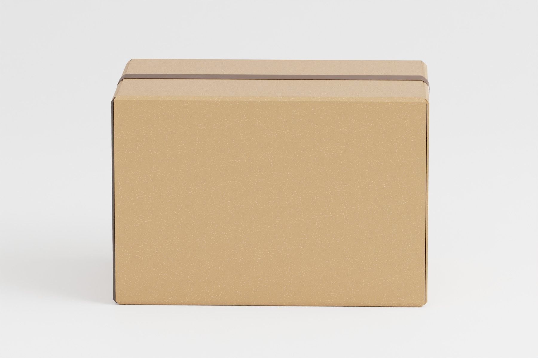 Cardboard box Low-poly 3D model_2