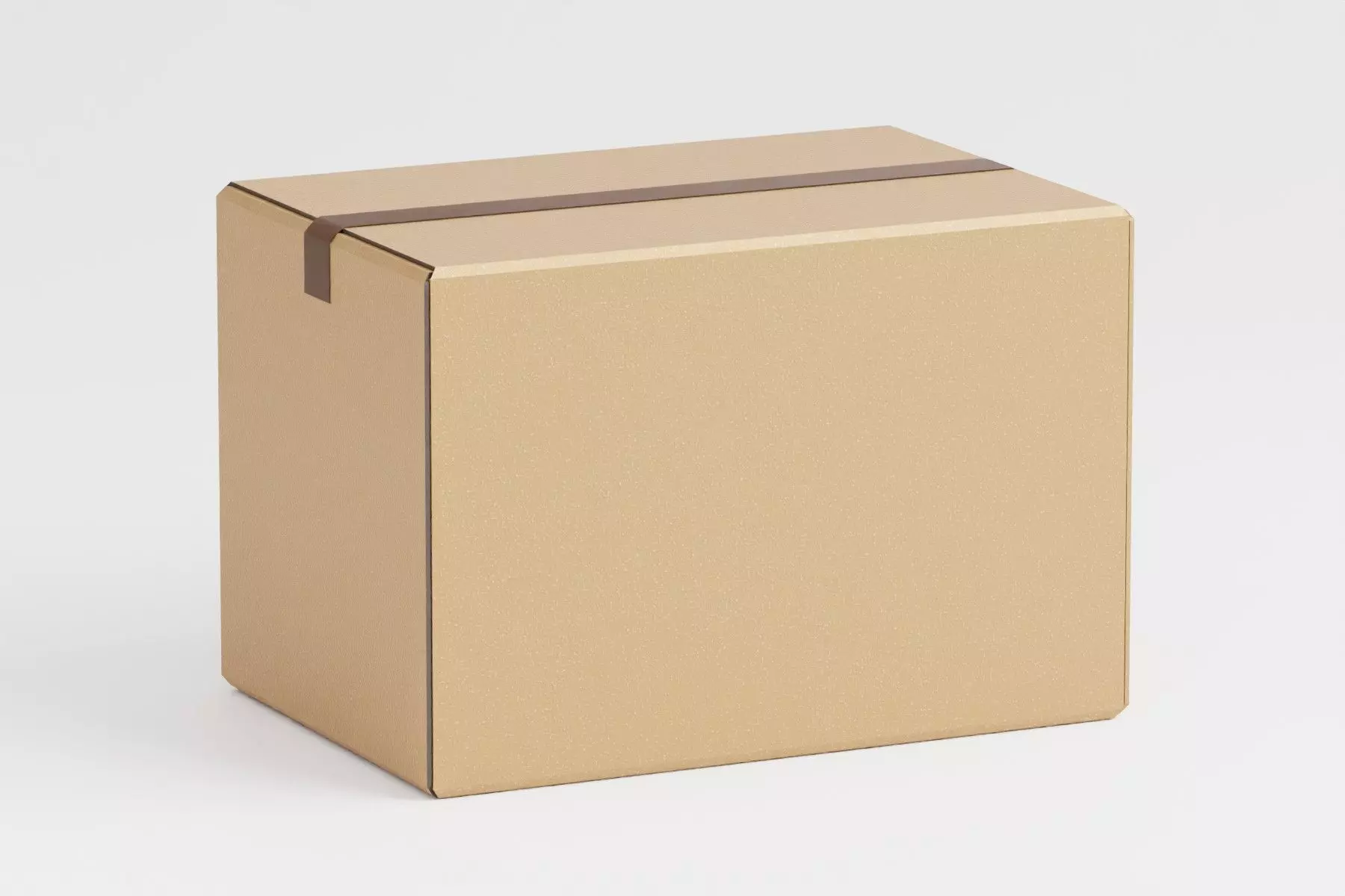 Cardboard box Low-poly 3D model_0