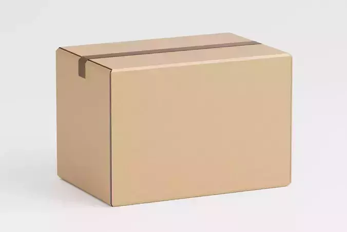 Cardboard box Low-poly 3D model