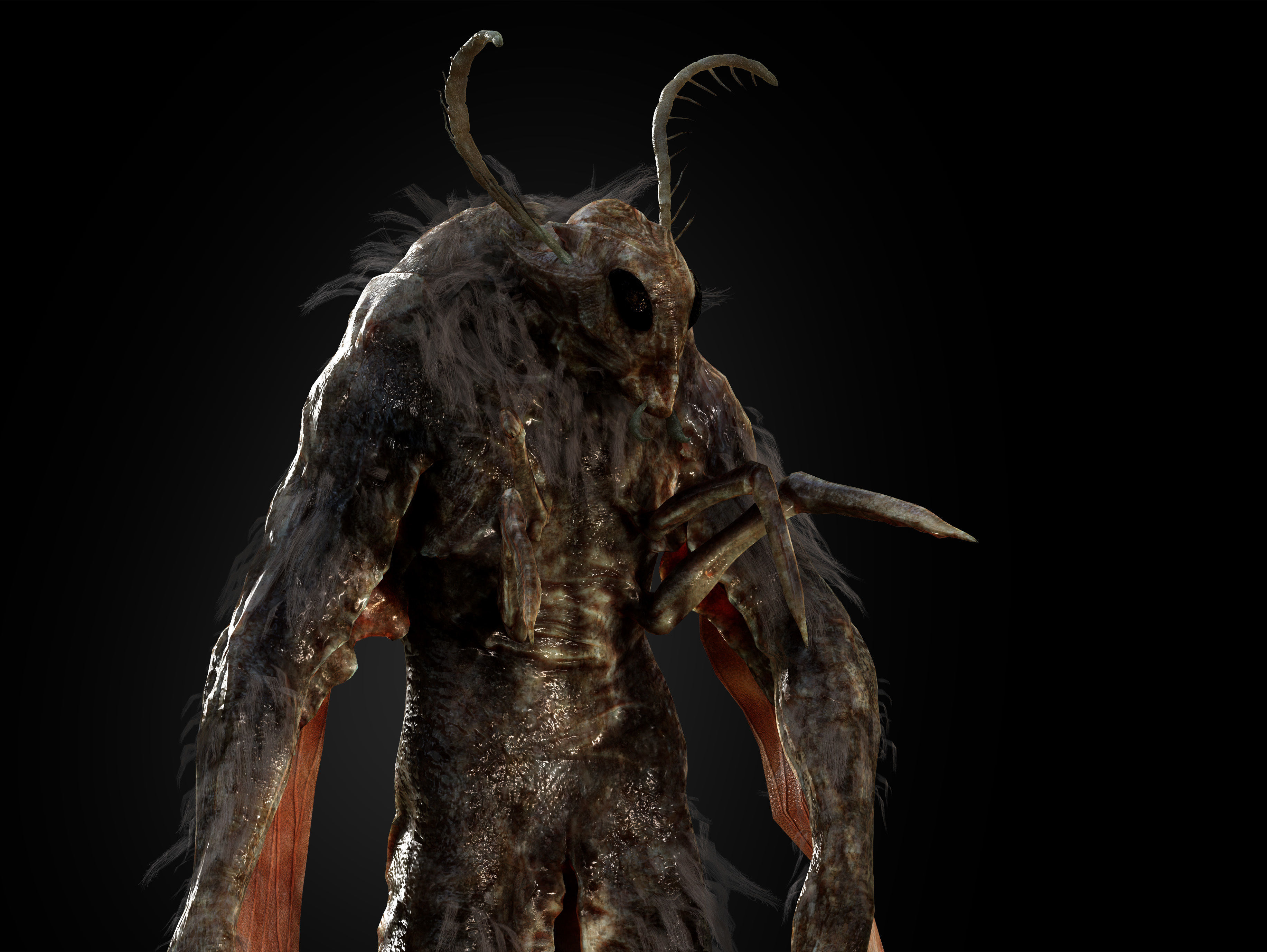 Mothman Low-poly 3D model_6