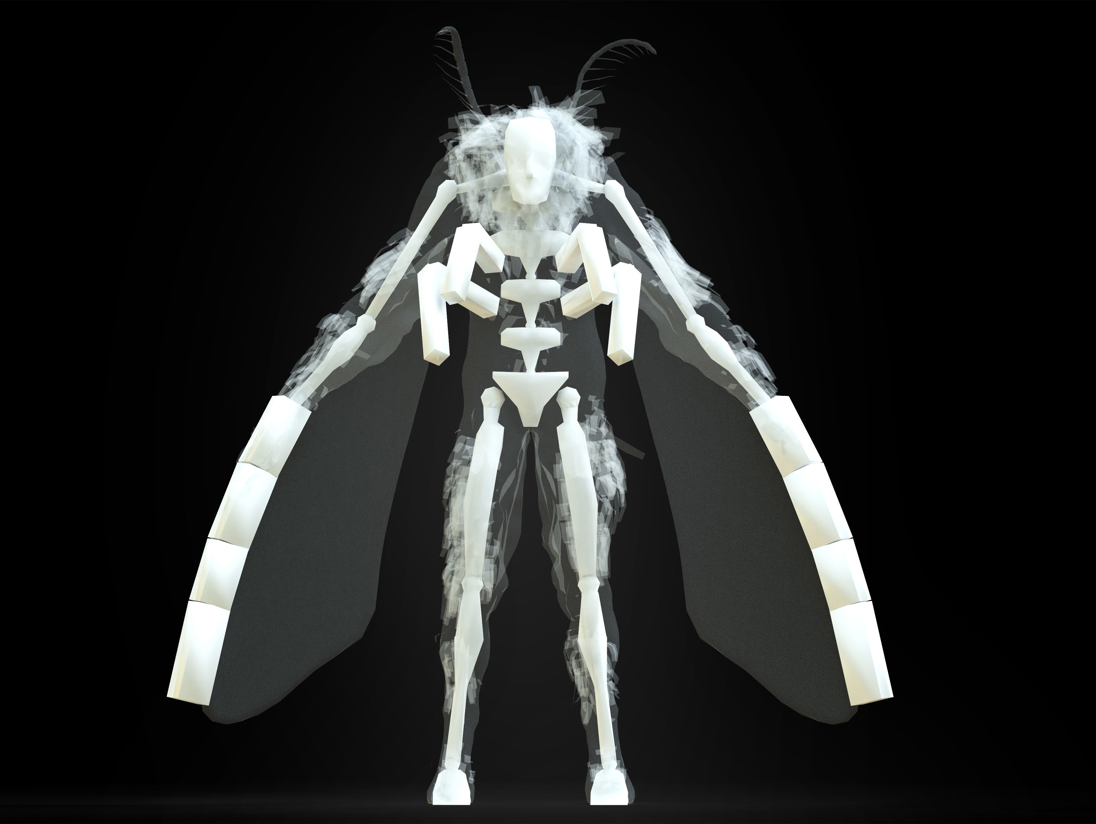 Mothman Low-poly 3D model_18