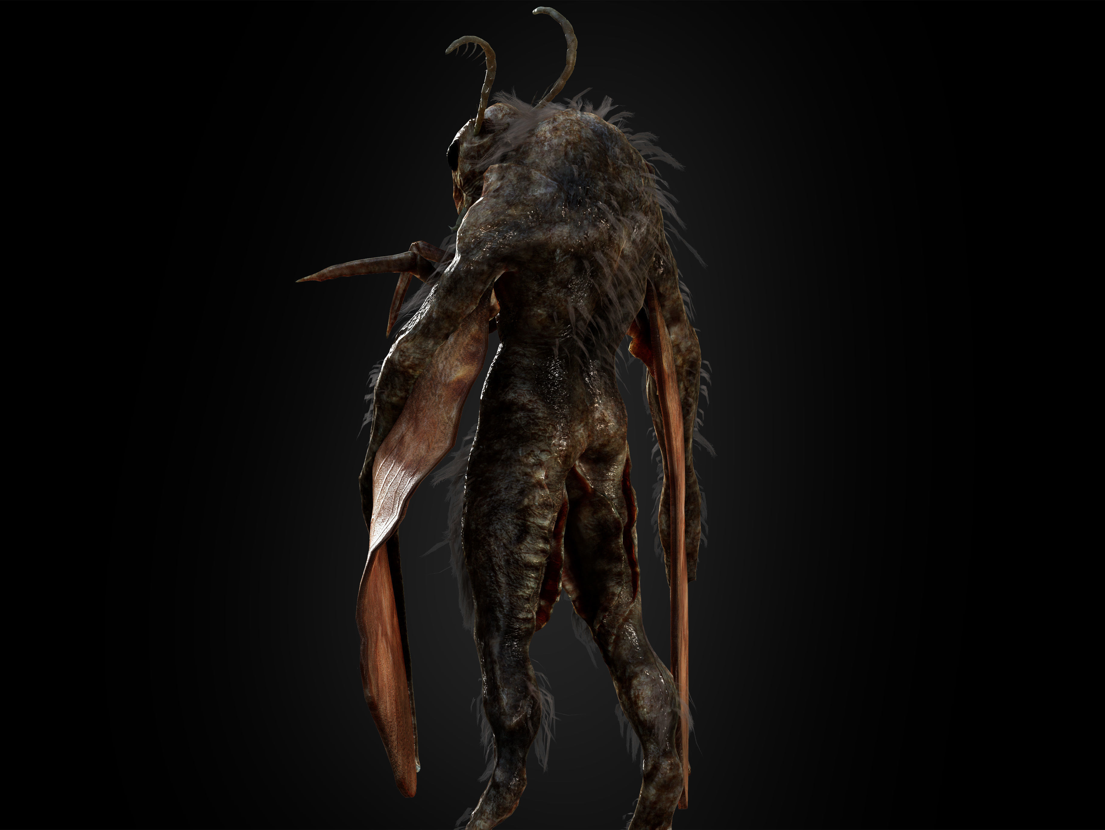 Mothman Low-poly 3D model_5