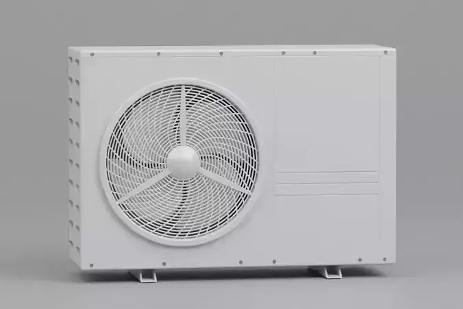 Heat pump Low-poly 3D model