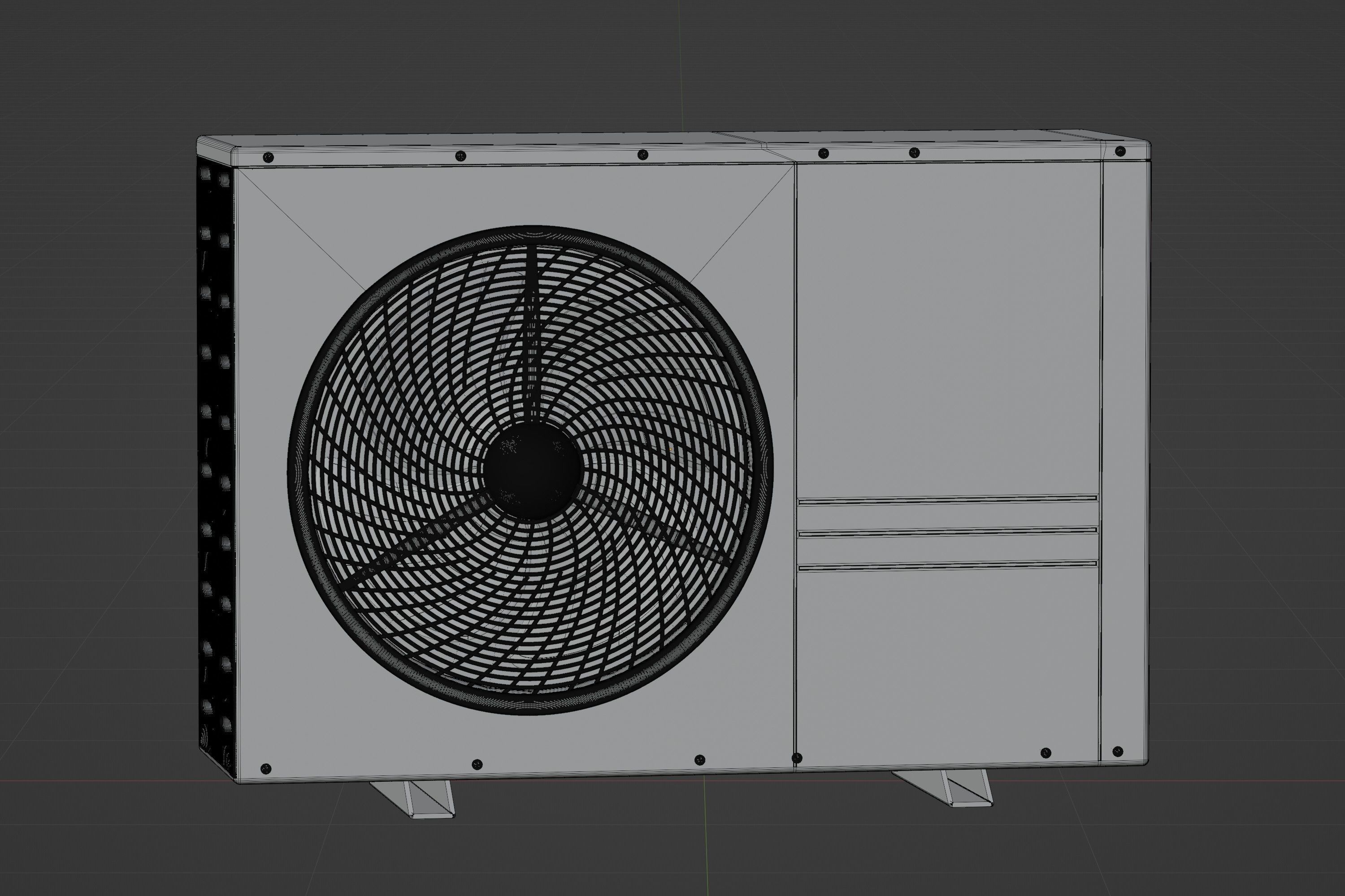 Heat pump Low-poly 3D model_3