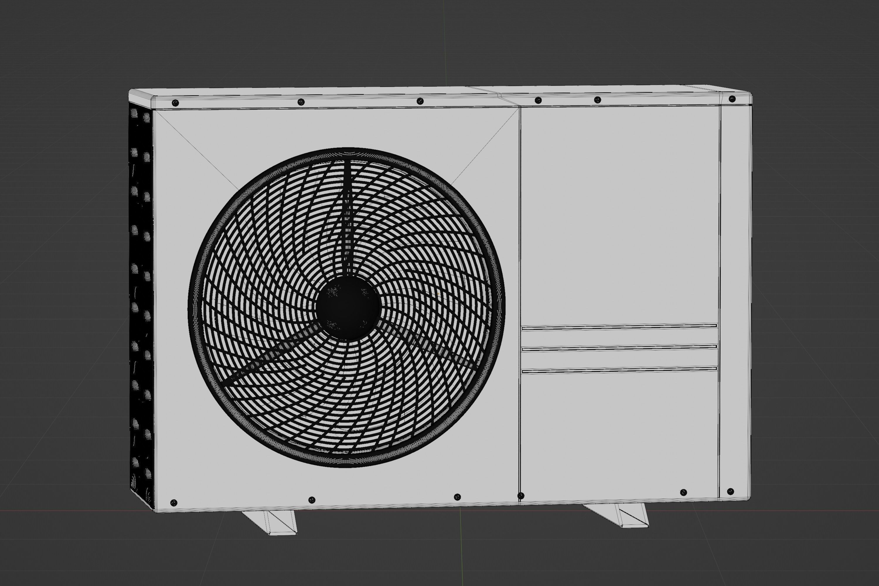 Heat pump Low-poly 3D model_4