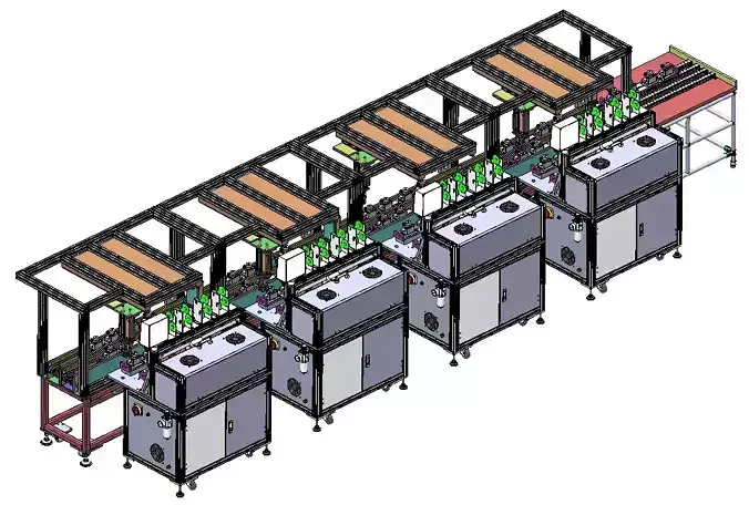 Motor welding line 3D model