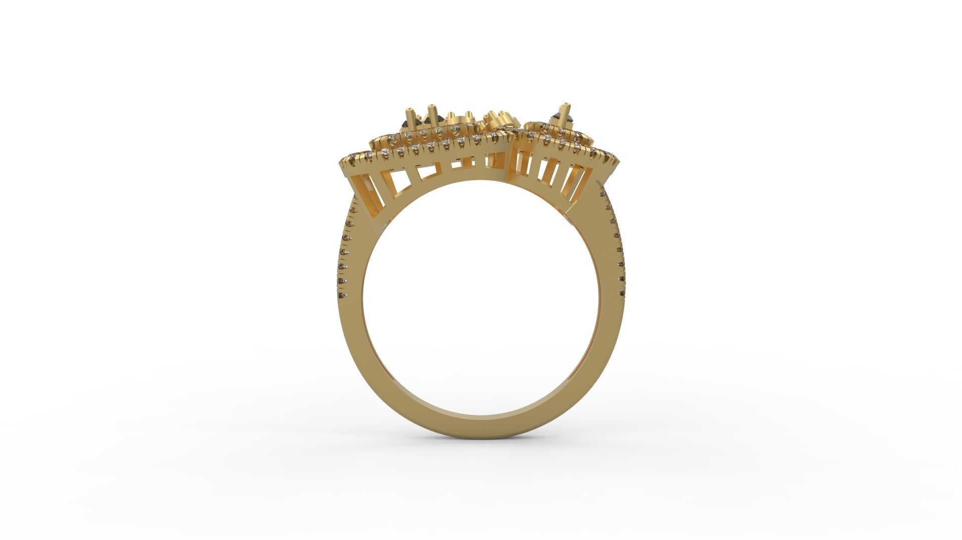 Woman Solitaire Ring 499 3D print model_1