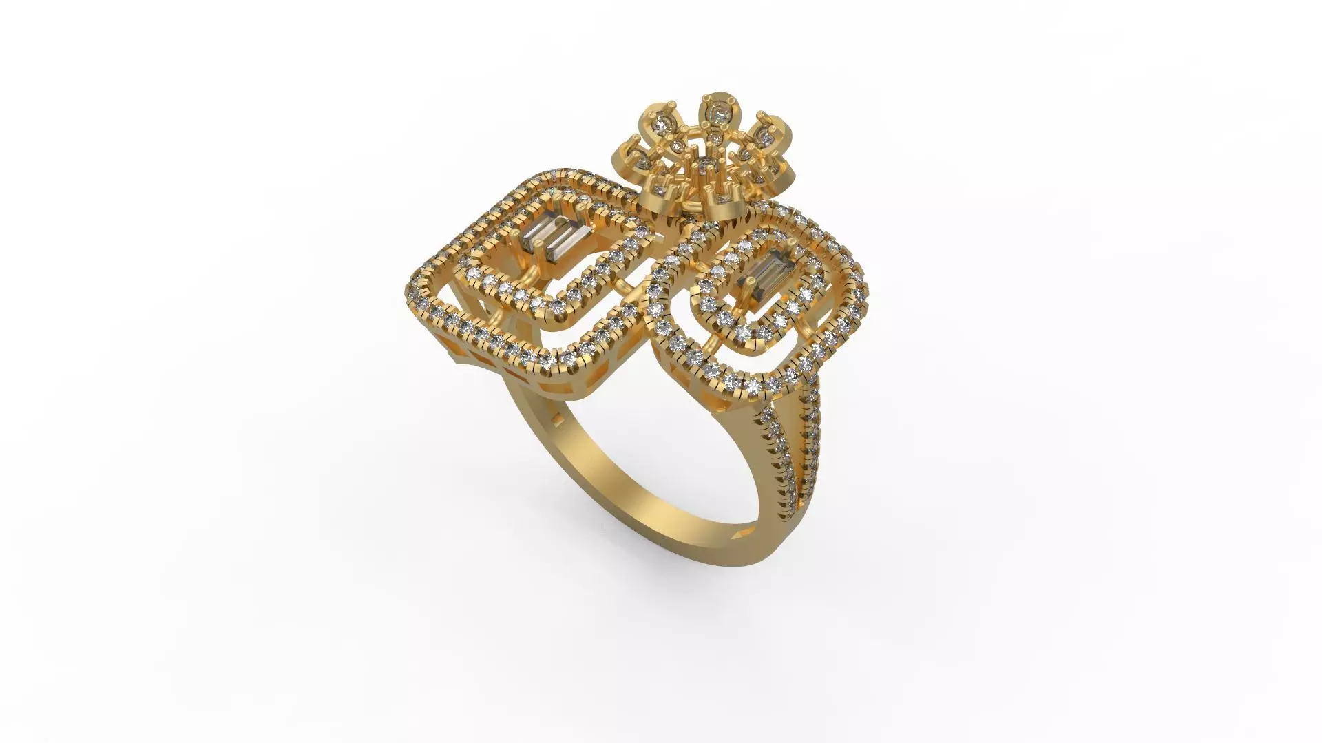 Woman Solitaire Ring 499 3D print model_0