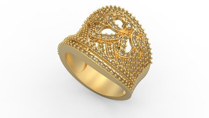 Woman Solitaire Ring 543 3D print model