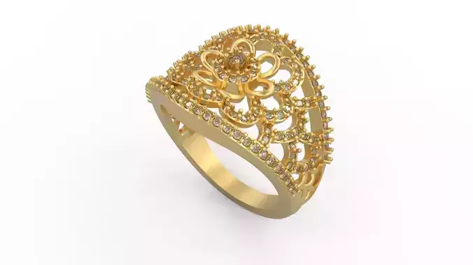 Woman Solitaire Ring 535