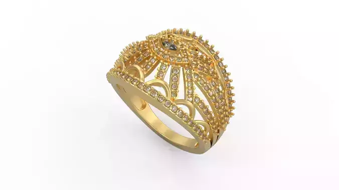 Woman Solitaire Ring 534