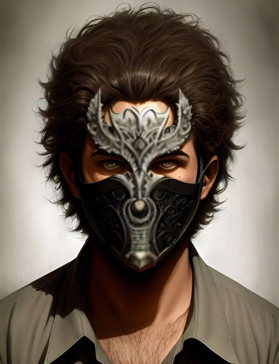 Masquerade Human Cosplay Face Mask 3D print model_0