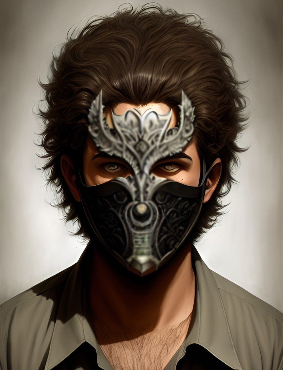 Masquerade Human Cosplay Face Mask 3D print model_6