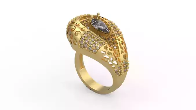 Woman Solitaire Ring 530