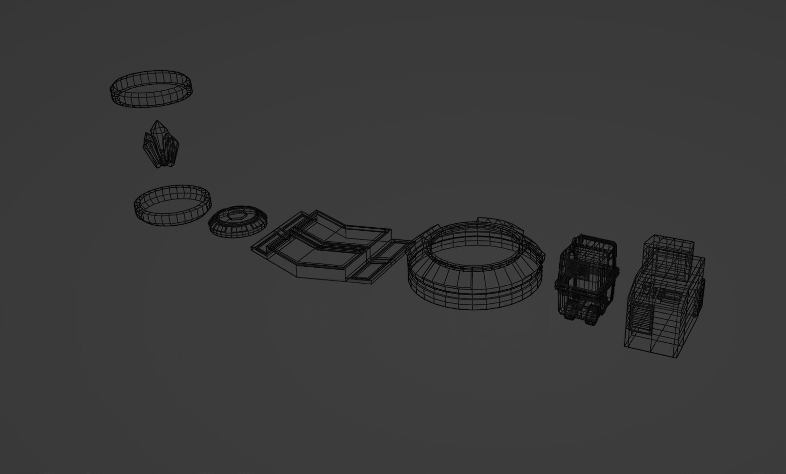 Sci-Fi Low-Poly Props Low-poly 3D model_3
