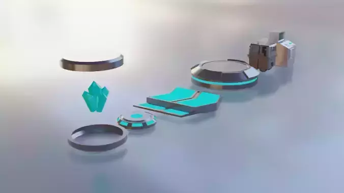 Sci-Fi Low-Poly Props Low-poly 3D model